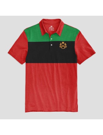 Hot Selling Max 21 Men's Benin Contrast Panel Design Short Sleeve Polo Shirt In Stock