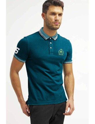 Hot Selling Max 21 Men's Crown Max Embroidered Pique Polo Shirt New Collection