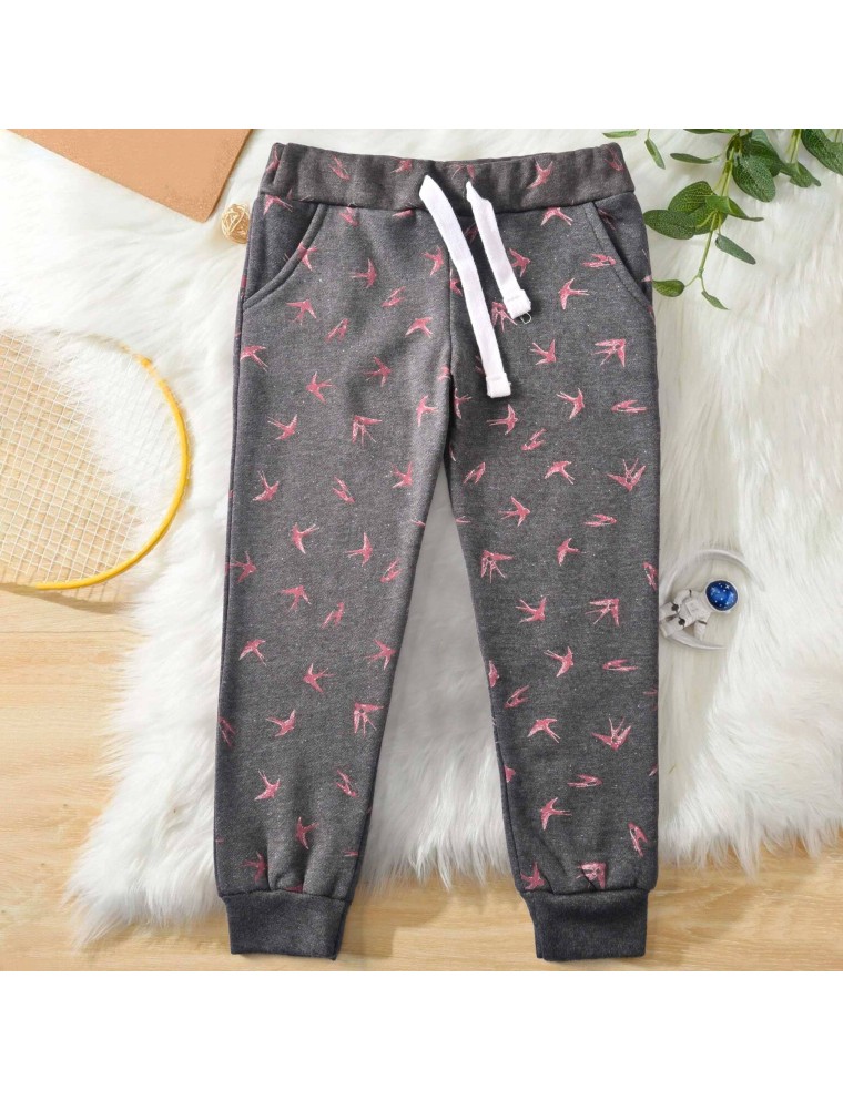 Hot Selling C&A Kid's Birds Printed Fleece Jogger Pants