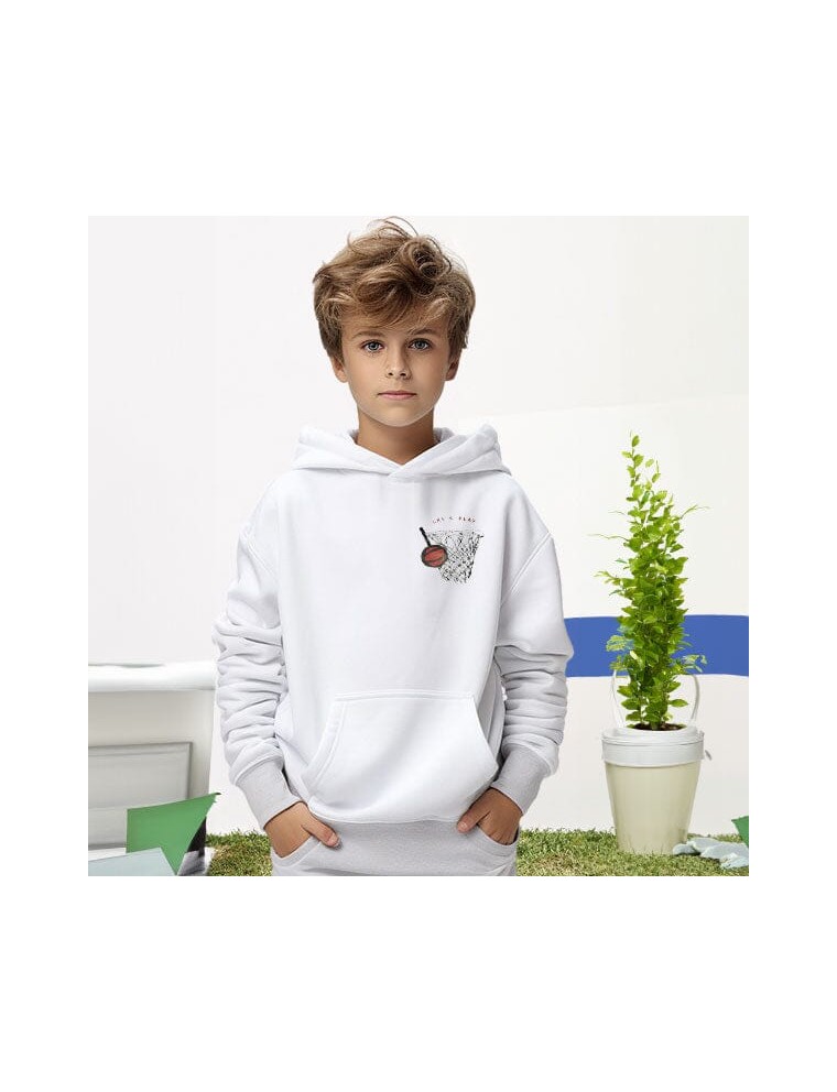 Hot Selling Rabbit Skins Boy's Lets Play Printed Pullover Hoodie Hot New Item